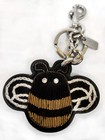 Coach Leather Bead Embroidery Bee Purse Bag Charm 58487 Keychain Key Fob