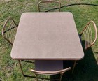 Vintage Mid Century Hamilton Cosco Folding Card Table   Chair Set