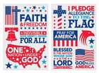 19-pc Faith Freedom Under God Static Cling Glass Decor Set For Window Door   970