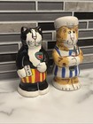 Candace Reiter Catzilla Chef   Waiter Salt   Pepper Shakers 4    Cats