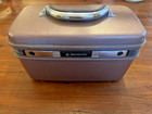 Vintage Samsonite Silhouette Train Travel Case Burgandy Cosmetic Storage W  Keys