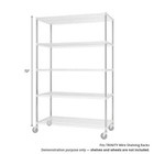 72 In  Ecostorage Chrome Color Steel Poles - Set Of  4 
