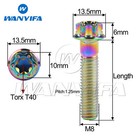 4pcs Titanium Bolt M8 Flange Fancy Head Torx Screws 20 25 30 35 40 45 50 55mm