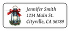 Christmas Rustic Lantern Personalized Holiday Return Address Label Stickers Tags