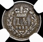 Great Britain Queen Victoria 1838 Ad  Silver 1 5 Penny Coin  1837-1901 Ngc Xf45