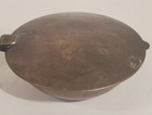 Antique Vintage Solid Brass Lidded Box Old Patina