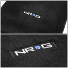 Nrg Front rear Fiber Floor Mat carpet logo For 06-11 Civic 2-door Coupe Black