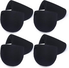 4 Pairs Black Covered Set-in Shoulder Pads Sewing Foam Pads For Blazer Suit Coat