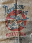 Vintage Northern Flight Potatoes 50 Lb Burlap Sack Bag 32  X 20 