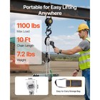 Uimoso Manual Lever Chain Hoist 1 2t 1100lbs 10ft Lift Alloy Steel Storage Use