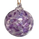 Hand Blown Art Glass Friendship Witch Ball Orb Sphere Purple Lavender Tones