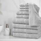 10 Piece Towel Set With Upgraded Softness   Durability  Grey