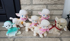 Lot Of 6 Vintage Lamb sheep Rubber Squeaker Toys