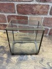 Vintage Brass And Glass Curio Display Case With Rounded Feet Read Description
