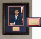Nice President John F  Kennedy  jfk  Signed Framed Photo Display - Autograph