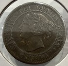 1859 Large Cent Canada Queen Victoria Copper World Coin - Xf