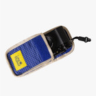 Long Weekend Camera Pouch Creme Multi Blue Grid Travel Case  New sealed