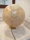 Vintage  Replogle 12 World Premier  Globe Lighted Raised Relief Marble Base