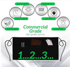 3 Pack Waist Aprons 3 Pockets Waitress Server Waiter Apron For Women Men Black