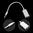 3 5mm Male Double Female Double Earphone Headphone Jack Cable Y Splitter Adapter