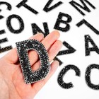 37 Pieces Rhinestone Letter Stickers Large Glitter Alphabet Crystal Number Se   