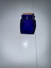 Cobalt Blue Jar With Cork Lids 2 5   