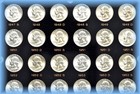 1932 - 1964 Washington 90  Silver Quarters Quarter Estate Coin Lot   Unc  Ms  Bu