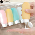 4pcs set 60ml Refillable Cosmetic Bottles Plastic Lotion Bottle Empty Container 
