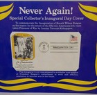 Us First Day Cover 1991 Inaguration Day Limited Ed  Never Again Cover On Board