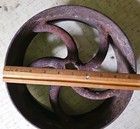 Vintage 9  Industrial Cast Iron Metal Wheel Steampunk unusual  Wide