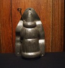 Antique Christmas Two Part Chocolate Mold Of Santa Claus With Kids In Bag