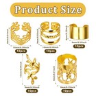Molain 50 Pcs Gold Dreadlock Beads Locs Accessories  Jewelry For Braids  