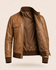 Leather Bomber Jacket Premium Quality