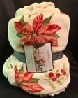 Christmas Throw Blanket Sherpa Plush Reversible Holiday Winter 60x50 Threshold