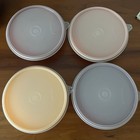 Vtg Set Of 4 Tupperware  155 6  Cereal Bowls With Sheer Lids