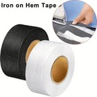 2roll Iron On Hem Tape Double Sided Fusible Webbing Fabric Sewing Black   White