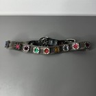 Vintage Women s Sand Castle Usa Silver Metal Mesh Rhinestone Belt Rare
