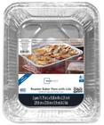 Aluminum Roaster   Baker Pans With Lid  2 Count 11 75  X 9 38  X 2 31 