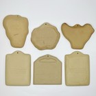 Lot Of 6 Vintage Stoneware Brown Bag Cookie Art  5  pampered Chef  1  Molds
