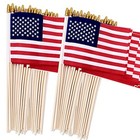 00 Pack Small American Flags On Stick  4x6 Inch Small Us 4x6 Inch 1