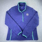 Zero Restriction Fleece 1 4 Snap Pullover Women s Size Large Blue Golf Logo