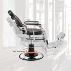 Hydraulic Recline Retro Barber Chair Barber Chair Vintage Salon Chair W headrest