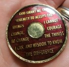 40 Year Aa Sobriety Coin Medallion- Rich Mandarin Red Enamel 40th Year Chip Xl