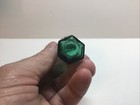 Antique 1 2 Oz  6 Sided Tealy Green Not To Be Taken Poison Bottle 