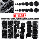 170pcs Rubber Grommet Firewall Hole Plug Electrical Wiring Gasket Assortment Kit
