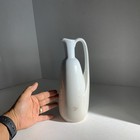 Vintage Mid Century Modern Art Deco Ceramic Vase Soft Blue Gradient