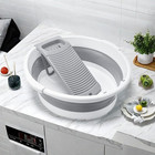 Large Collapsible Washboard Basin For Hand Washing Clothes - Portable Laundry Tu