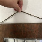 Antique Leaded Etched Beveled Glass Window Farmhouse Decor  16x28 5    Pickuponly