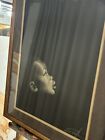 Vintage Black Child Crying Serol   Matted And Framed Print