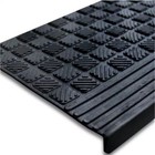 Rubber Stair Treads Waterproof Low Profile Non Slip Indoor outdoor Black  5 Set 